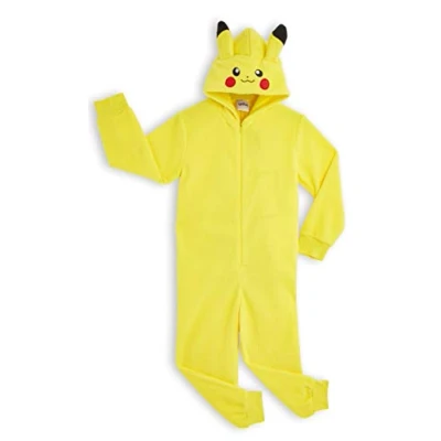 Imagen de Pokémon Pikachu Pijama Entero para Niños de Una Pieza 4 14 Años (9 10 años, Amarillo)