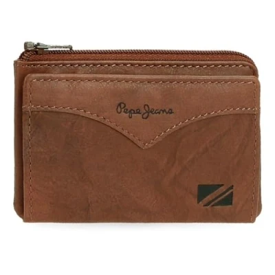 Imagen de Pepe Jeans Jacket Monedero con Tarjetero Marrón 11x7x1,5 cms Piel by Joumma Bags