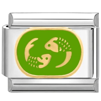 Imagen de Quiges Dije Acero Inoxidable Link 9mm compatible con pulseras del estilo de Nomination #321