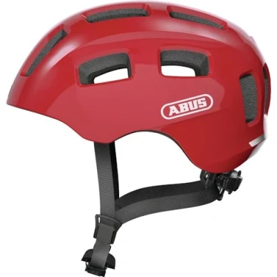 Imagen de ABUS Casco de bicicleta Youn I 2.0 con luz para niños, adolescentes y jóvenes niñas rojo (blaze red) talla M