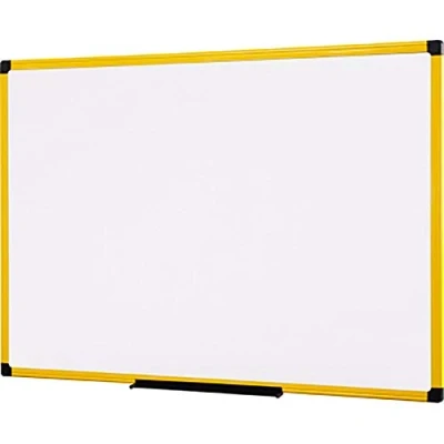 Imagen de Bi Office Ultrabrite Pizarra magnética con marco de aluminio, 120 x 90 cm, color amarillo