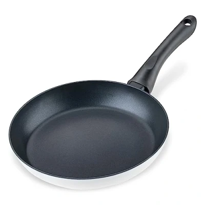 Imagen de FACKELMANN Sartén Arcadalina 24 cm antiadherente de 90% aluminio reciclado y revestimiento cerámico inducción para cocinar saltear Sin PFAS, negro/blanco