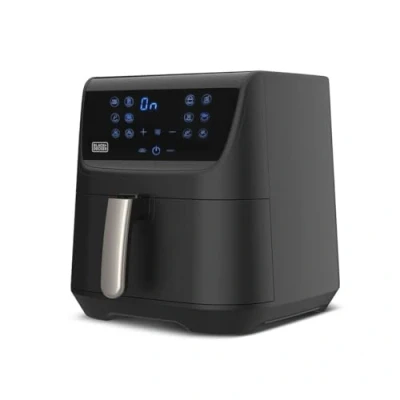Imagen de BLACK+DECKER BXAF5500E Freidora de aire, sin aceite, 99% menos grasa, 1800W, 5.5L capacidad, pantalla táctil, gran variedad recetas, 12 programas, temporizador hasta 60 min, 200ºC