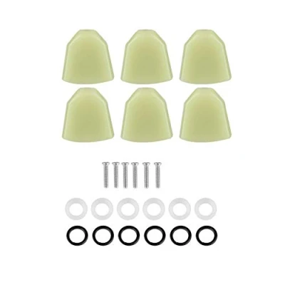 Imagen de Botón de Clavija Afinación Guitarra, 6 Pcs/ Set Botones Acrílico Cabezas Máquina para Guitarra(Verde)