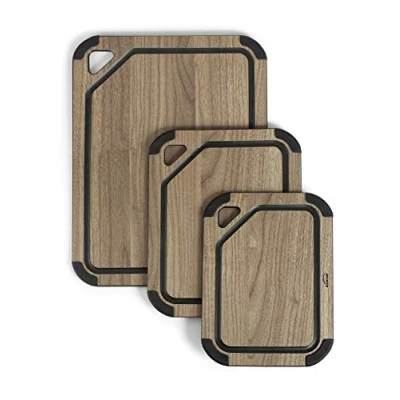 Imagen de Lacor Tabla Corte, Fibra Madera + Silicona, Nogal, Grande