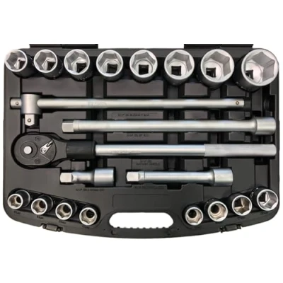 Imagen de SW Stahl 07660L Juego de tubos 21 hexagonal Hexágono exterior Acero cromo vanadio 3/4Pulgada con función trinquete