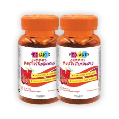 Imagen de PEDIAKID Gummies Multivitaminadas Fórmula Natural con Delicioso Aroma de Cereza Ayuda a Reducir la Fatiga Refuerza las Defensas Naturales del Organismo Lote 2