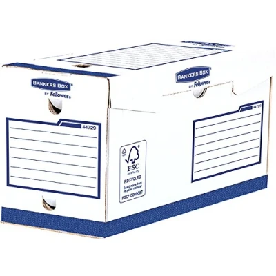 Imagen de Fellowes 4472902 cajas de archivo Banker Box Heavy Duty pesada carga, A4, lomo instalación manual papel 20 cm, color blanco/azul () Lote