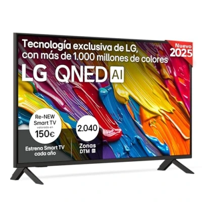 Imagen de LG 43QNED84A6C TV 43&quot;, 4K QNED EVO, Smart TV, WebOS 25, Procesador Potente e Inteligente, Super Upscaling, Dolby Dilgital Plus, Alexa/Google Assistant, Negro