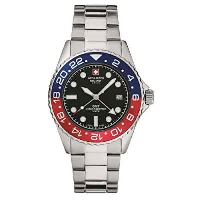 Imagen de Swiss Alpine Military GMT 7052 Reloj analógico para hombre, acero inoxidable