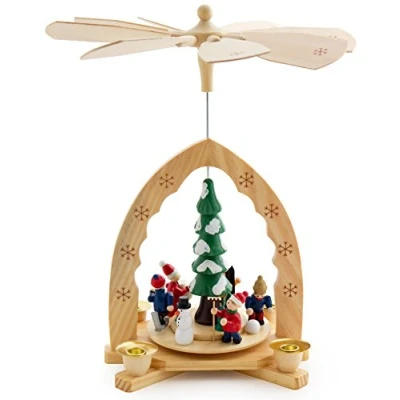 Imagen de BRUBAKER Pirámide de Madera 1 Piso 30 Cm Árbol Navidad con Escena Invierno