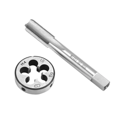 Imagen de QWORK® machos de roscar M14x1.0mm, juego y terrajas