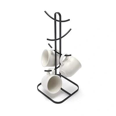 Imagen de simplywire Soporte retro para tazas Metal negro mate Capacidad 8
