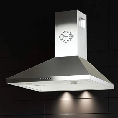 Imagen de Gurari C 147 Campana extractora de pared 60 cm 1000 m3/hCampana Lujo fabricante 3 velocidades m3/h LED acero inoxidable Recirculación posible