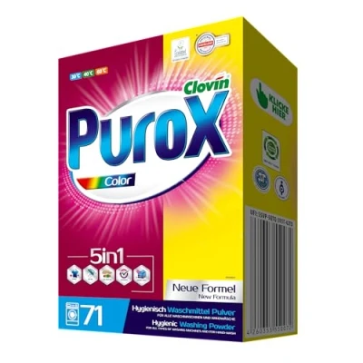 Imagen de PUROX COLOR (71 Lavados) detergente en polvo caja de 5 kg