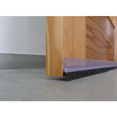 Imagen de BURLETE PVC FLECOS TRANSPARENTE 1MTR