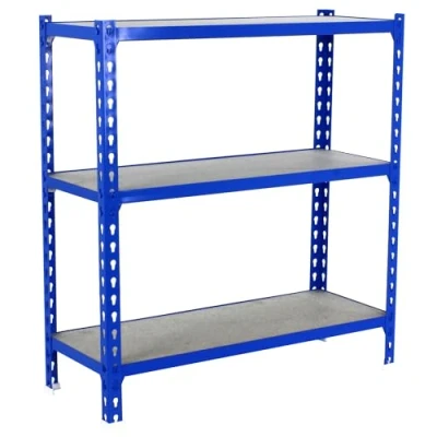 Imagen de Simon Rack Estanteria Metalica, 900x1100x300 mm, 3 Baldas de Madera, 200 kg Punto Flexión, Estanterias Almacenaje, Gris/Madera Maderclick