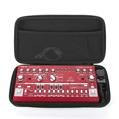 Imagen de Analog Cases Pulse Case para Behringer TD 3 o Crave sintetizadores comparables (Estuche de Transporte Hecho EVA/Nylon Moldeado Duradero, asa cómoda, Bolsillo Malla Integrado), Negro