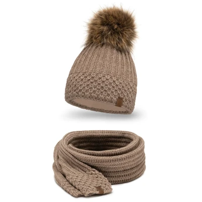 Imagen de Vivisence 7016 SET Bufanda, Mujer, Talla: One Size, Beige