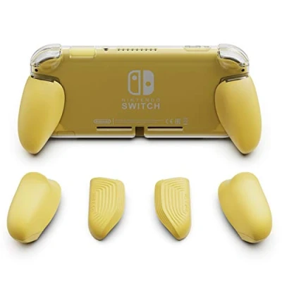 Imagen de Skull &amp; Co. GripCase Lite: A Comfortable Protective Case with Replaceable Grips [to fit All Hands Sizes] Compatible [Nintendo Switch Lite] [No Carrying Case] Yellow