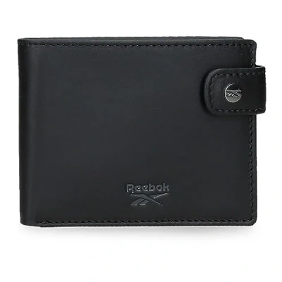 Imagen de Reebok Switch Cartera Horizontal con Cierre de Clic Negro 11x8,5x1 cms Piel