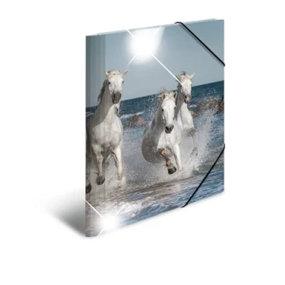 Imagen de HERMA 19329 carpeta de dibujo Animales brillante con motivo Caballos, A4, plástico resistente, impresión interior, 1 palmo