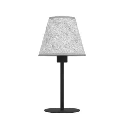 Imagen de Eglo Alsager Lámpara para mesa y mesita de noche, colocar en el salón dormitorio, fabricada metal color negro fieltro gris, con un diseño japandi, portalámparas E27
