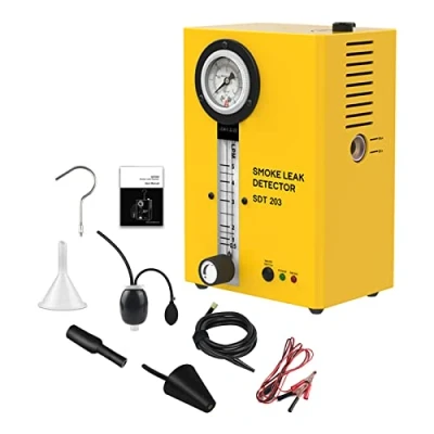 Imagen de Detector de fugas humo SDT 203 EVAP, comprobador detección vacío, máquina automotriz, EVAP con manómetro, medidor flujo ajustable para vehículos 12V