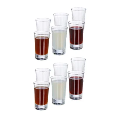 Imagen de Relaxdays Set de 48 Vasos para chupitos, Juego Tequila, 4 cl, Aptos lavavajillas, Transparente