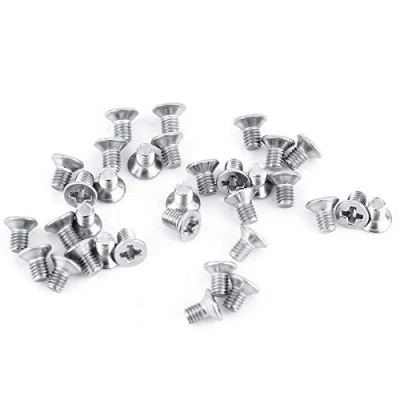 Imagen de 100 tornillos de máquina M3, 9 tipos M3 cabeza plana acero inoxidable SS304, tornillo avellanado para (10 mm)