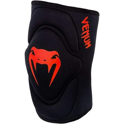 Imagen de Venum Kontact Rodilleras con Gel, Unisex Adulto, Negro/Rojo, L
