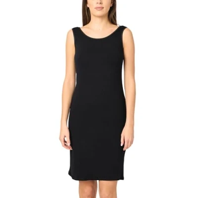 Imagen de Merry Style Combinación Interior elástica Combinaciones modeladoras Camisón Mujer para Dormir Camiseta de Noche Viscosa Enagua Entera Vestido MS10 446 (Negro, S)
