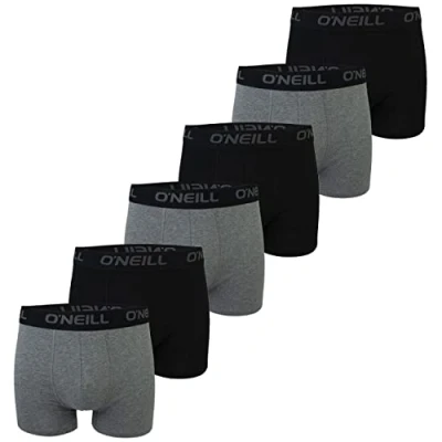Imagen de O’Neill Basic Calzoncillos tipo bóxer deportivos para hombre, cualquier ocasión (juego de 2 unidades) negro antracita (6869). L