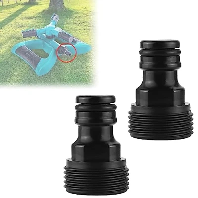 Imagen de Adaptador Manguera Grifo Cocina Conector universal Plastico 3/4 Enchufe Rapido Agua Conectores de Jardin para 25 mm Rosca Exterior 2 Pieza (Plástico)
