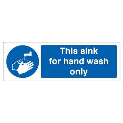 Imagen de VSafety This Sink For Hand Wash Only Letrero de vinilo autoadhesivo para lavarse a mano, 300 mm x 100