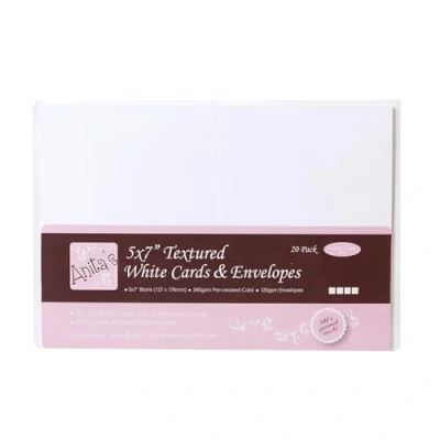 Imagen de Anita&#039;s Do Craft Kit de tarjetas y sobres (13 x 18 cm), blanco