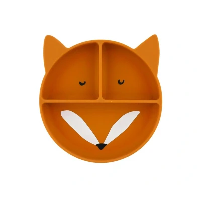 Imagen de Plato 3 Compartimentos Silicona con Ventosa Mr. Fox