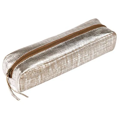 Imagen de Clairefontaine 410030C Estuche Slim Kleo Pathra 19,5 x 2,5 4 cm, piel de cordero, bronce