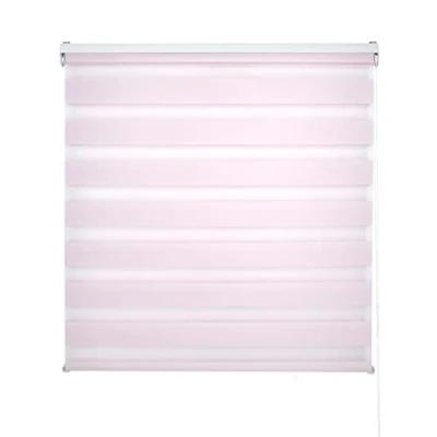 Imagen de Decorblind Estor Enrollable Doble Capa Noche y Día Instalación Pared o Techo, Medida Estor: 160x250 Ancho x Largo/Medida Tela 157x245 Color Rosa, Ventana