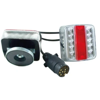 Imagen de Berger + Schröter 20189 Faro LED para Remolque con Enganche magnético (4 Funciones, Conector de 13 Pines)