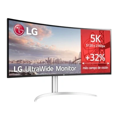 Imagen de Monitor LG 40WP95CP, 39.7&quot;, 5.120 x 2.160 píxeles, 5 ms, 72 Hz, HDMI x2, DisplayPort Blanco