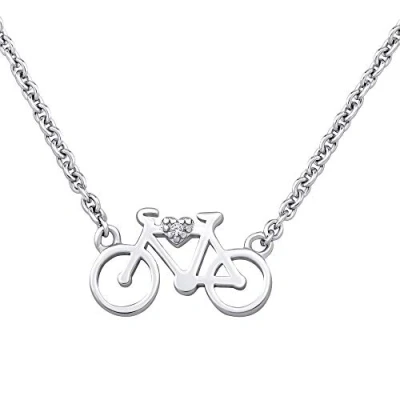 Imagen de SILVEGO MWN10983A Collar para Mujer de Plata 925 con Colgante Bicicleta