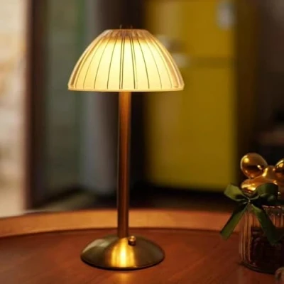 Imagen de Kizozo Lámpara de mesa sin cable, con batería, LED regulable cabecera, escritorio, para salón, dormitorio, 3 colores luz