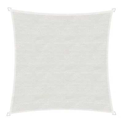 Imagen de Windhager Toldo Capri, Blanco, Cuadrado, Tejido HDPE Recubierto, 4 x m, 225 g/m2, Protección Solar para Terraza, Balcón o Piscina, Incluye Cuerda de Fijación, Resistente al Desgarro, Lavable