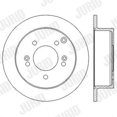 Imagen de JURID 562552JC Disco de freno 262 10 5 114,3 macizo revestido sin tornillos HYUNDAI: Tucson, Sonata V, XG, KIA: Sportage II, Magentis II