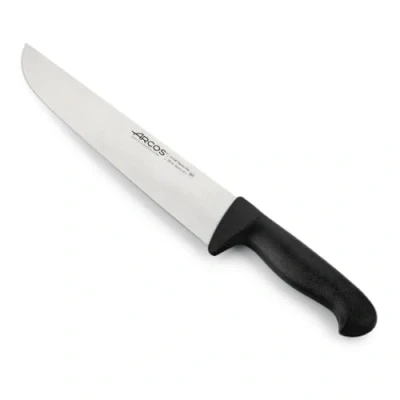 Imagen de Arcos Serie 2900 Cuchillo Carnicero Hoja de Acero Inoxidable NITRUM 250 mm Mango inyectado en Polipropileno Color negro