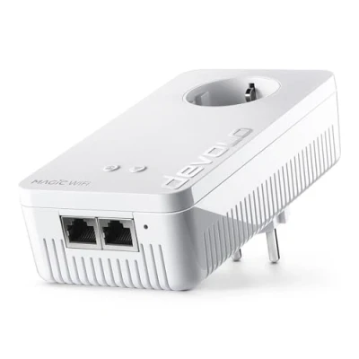 Imagen de devolo Adaptador de expansión 8815 Magic 2 WiFi 6, línea eléctrica hasta 2.400 Mbps, Punto Acceso Malla, 2X Gigabit LAN dLAN 2.0, Color Blanco