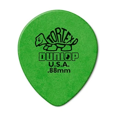 Imagen de JIM DUNLOP Púas Tortex Teardrop, Saco de 72, Verde, 0,88 mm