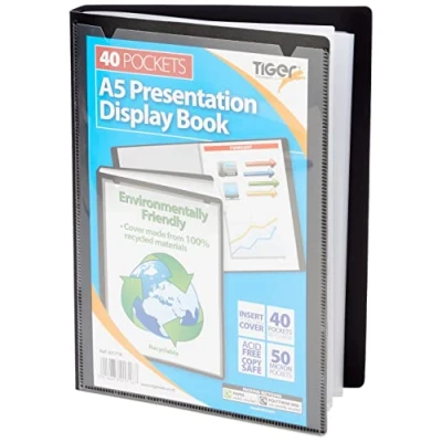 Imagen de Tiger Libro con fundas transparentes A5 negro