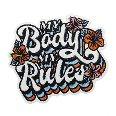 Imagen de Finally Home My Body Rules Parche termoadhesivo Positivity Patches Feminism Feminismo Flor